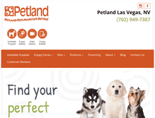 Tablet Screenshot of petlandlasvegas.com